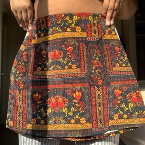 H&M X Coachella Patterned Mini Skirt - Size 8